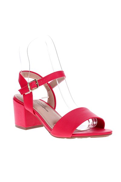 Modare Ladies Mid Heel Sandals Red | Made In Brazil