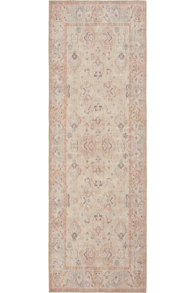 Cool Halı Private Krem Eskitme Vintage Halı Etnik Desenli Otantik Şönil Yollu...