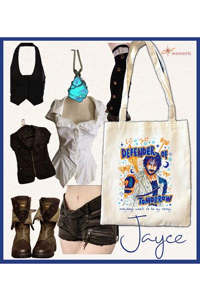 westartic Τσάντα ώμου από ύφασμα από καμβά Arcane Jayce - Tote Bag