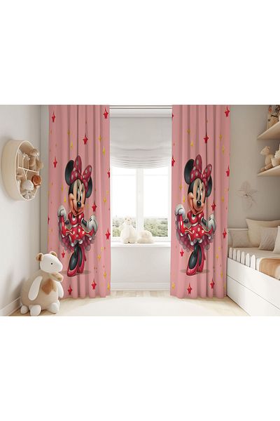 Şen Dekorasyon Micimouse Children's Background Curtain