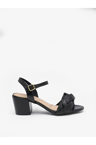 Modare صندل نسائي بكعب منخفض أسود | صنع في البرازيل