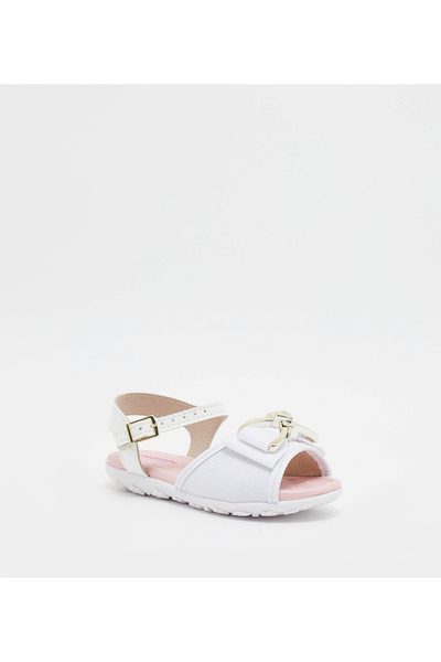 Molekinha Infant Girls Sandals With Back Strap White | Made In Brazil