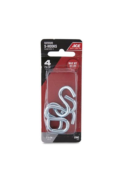ACE خطافات على شكل حرف S (3.8 سم، 4 قطع)