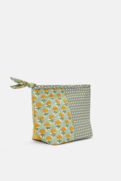 Pull & Bear Desenli kumaş makyaj çantası