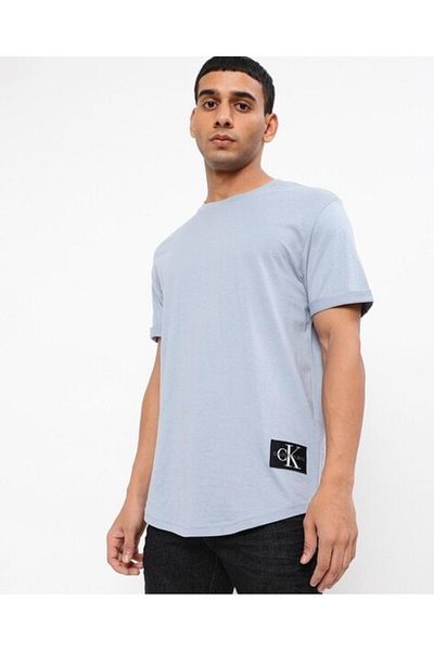 Calvin Klein Brand Print Slim Fit Crew-Neck T-shirt