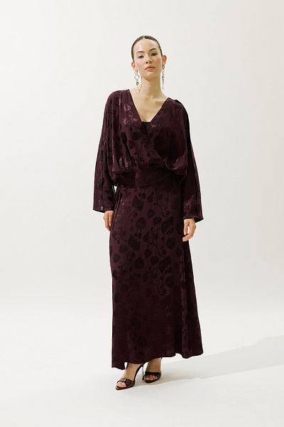 Manuka FUSTA JACQUARD SATIN ROSA CLARE