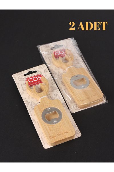 Leila 2 Pieces Bamboo Deer Model Cap-Bottle Opener