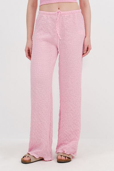 Addax Textured Wide Leg Trousers Pn13895-İ9