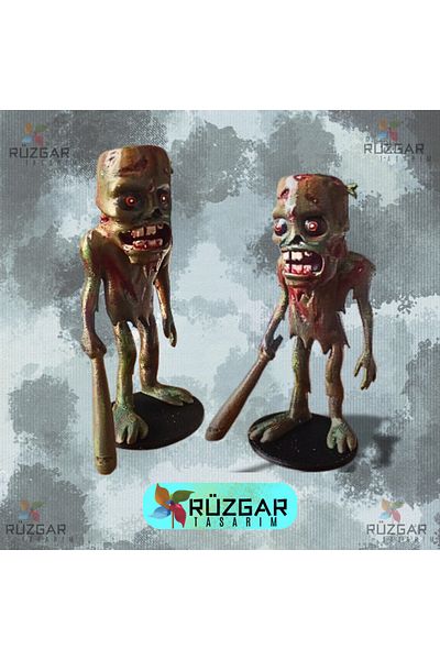 Rüzgar Tasarım تمثال تونغ تونغ ساهر زومبي 12 سم - زومبي براينروت تونغ تونغ تونغ ساهر زومبي - تونغ مفترق