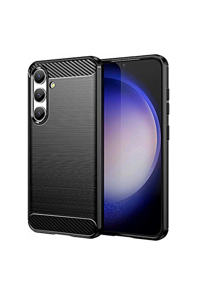 SprintMag Husa de Silicon TPU Compatibila cu Samsung Galaxy A54 5G, Carbon Fi...