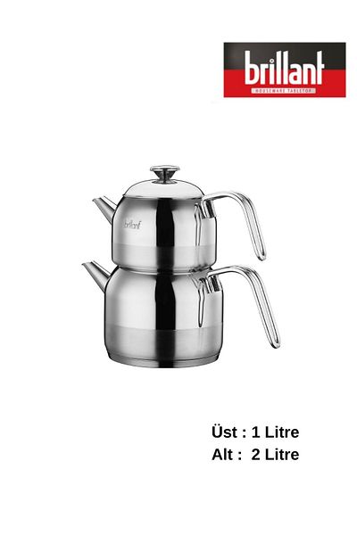 Brillant Mira Family Size Steel Teapot
