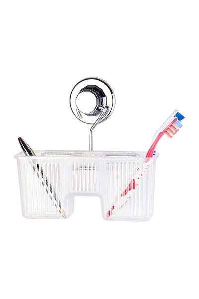Homelux Multifunctional Metal Support with 2 Compartments, Silver
