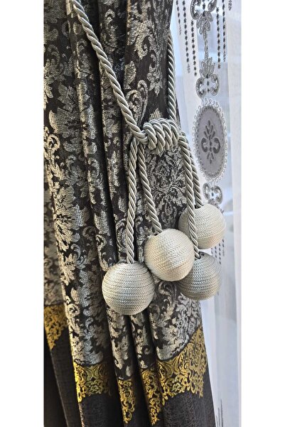 Perdehome -Perde Aksesuarı Saten 4 top Brocol