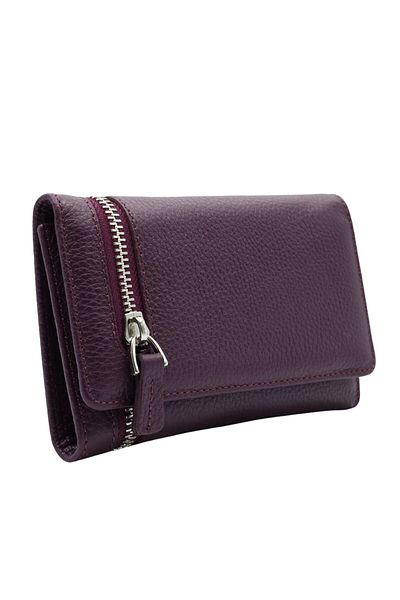 Meskanto Sara Genuine Leather Zippered Women's Wallet