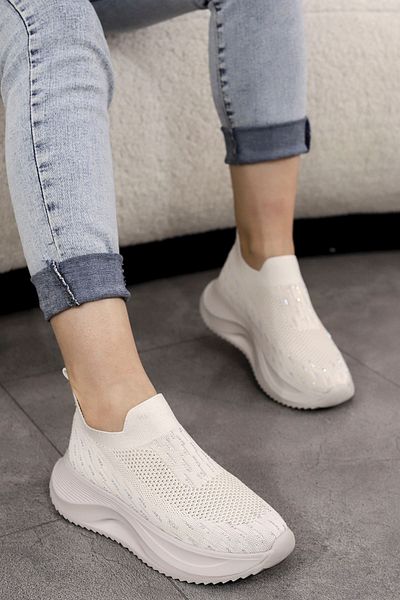 Mamito Ayakkabı DM 707 Pantofi sport tricotaj cu detalii de piatră