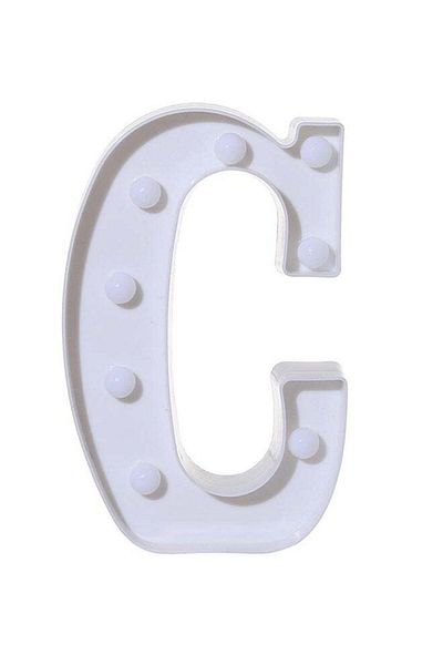 Voberry C Alphabet LED Letter Light White