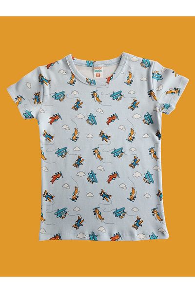 çamaşır bahçesi kendinize iyi bakın Set Capri pentru băiat 100% bumbac # printedchildcapritakim # cloudpatternlitakım # grădina de rufe