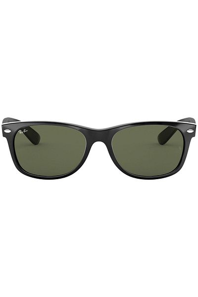 Ray-Ban Ray-Ban New Wayfarer RB2132 901 – Ochelari de soare, Negru, Lentile G-15 Verde, Mărime 55
