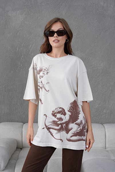 Park Karon Printed Washed Casual Basic T-Shirt