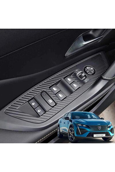 Carmind Peugeot 408 İç Trim Karbon Folyo Kaplama Set 2023-