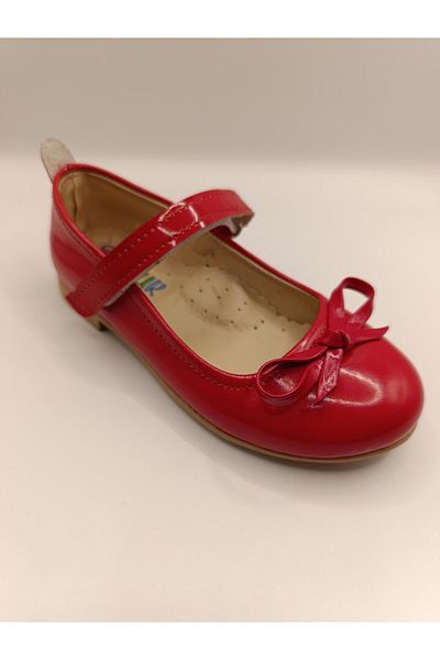 Bukond Girl's Patent Leather Non-Slip Sole Moustache Ballerinas