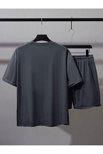 ACTIVE MODA -FÉRFI RÖVID UJJÚ PAMUT NYOMOTT PÓLÓ-RÖVID SZETT 2 DARAB