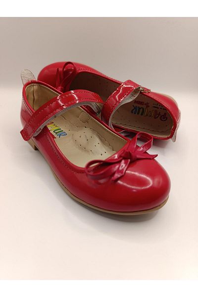 Bukond Girl's Patent Leather Non-Slip Sole Moustache Ballerinas