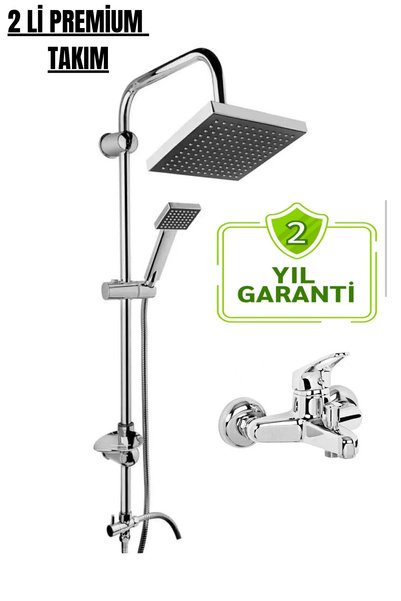 JustBS Robot Square Head Shower System Multifunctional Shower Set on Off Bath...