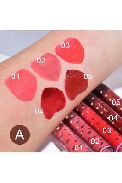 kevin coco Lipstick Set 5 Colors, Warm Nude & Coral Shades, Matte Finish, Be Mine, 14.4x10.9x2.5 cm