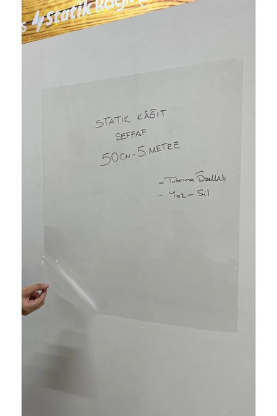 Genel Markalar Kes Kullan Statik Kağıt 50 Cm X 5 Metre Akıllı Şeffaf Tahta