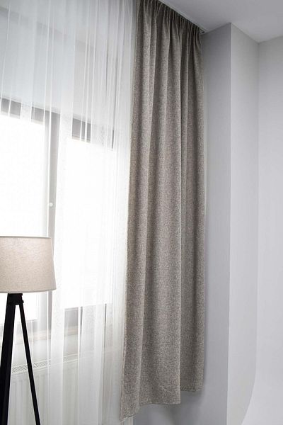 birizmoda Castello Patterned Extrafor Gathered Seamless Background Curtain - Milky Brown
