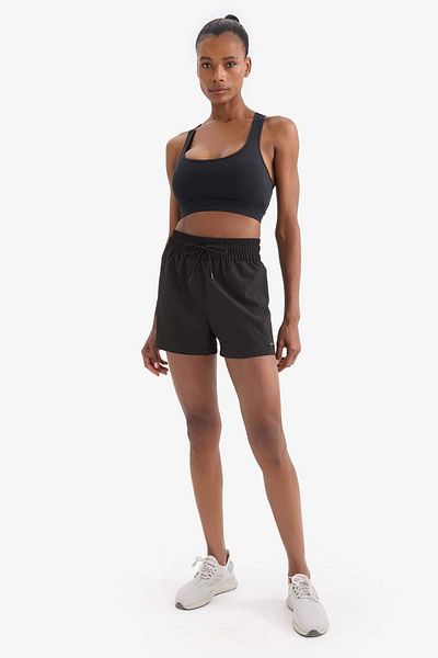 DeFacto Z9403 Black Defactofit Standard Fit Flexible Textured Sea Shorts