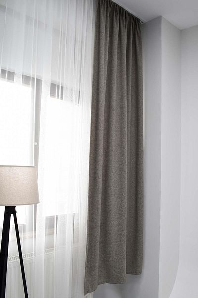 birizmoda Castello Patterned Extrafor Gathered Seamless Background Curtain - Beige