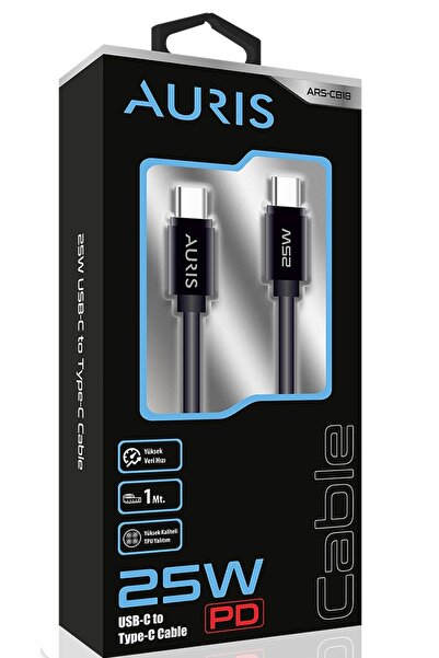 AURİS ARS-CB18 USB-C TYPE-C PD 25W Süper Hızlı Şarj Kablosu
