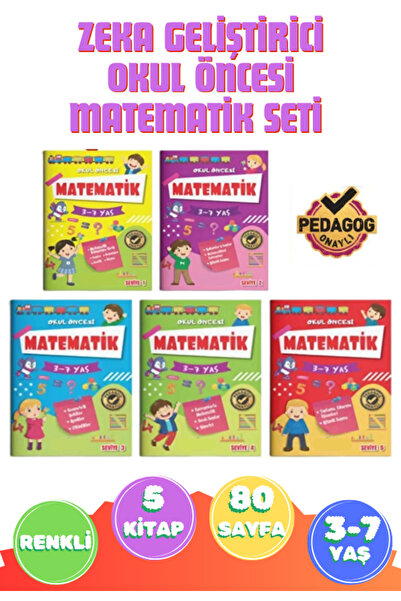 İhtiyacımVar Matematik Etkinlik Çalışmaları 5'li Set Çocuklar Için Eğlenceli ...