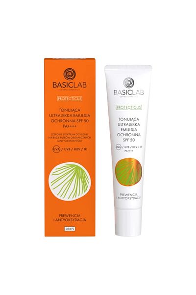 BASICLAB Tinted ultra-light protective emulsion SPF 50 40 ml