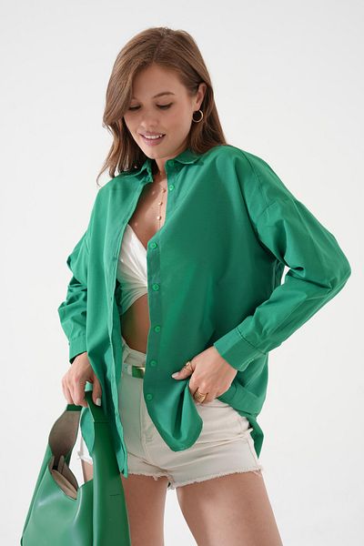 QAWWA Tendințe pentru femei și îmbrăcăminte casual oversize și cămăși din bumbac