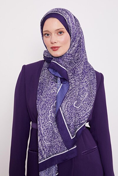 Levidor Şal de mătase indiană cu model etnic