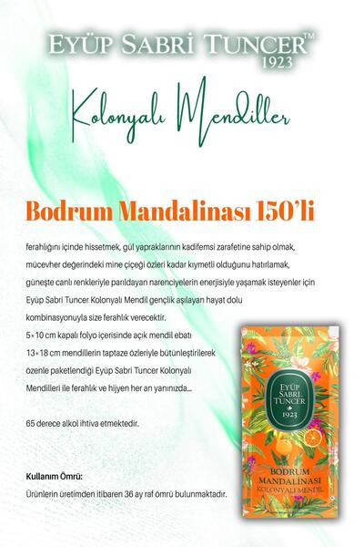 Eyüp Sabri Tuncer Kolonyalı Mendil 150'li Okyanus ve Mandalina, 50'li Verbena Limon ve ROSIE