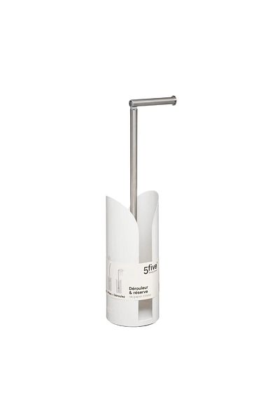 5 five simply smart White Mi toilet paper holder, steel, 15 x 15 x H 59 cm