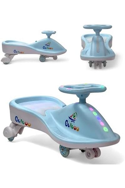 ALBADER Kids Magic Swing Cars - Twister Magic Car with Led Wheels, Push Ride on Toys with Music