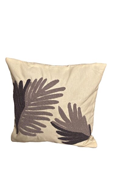 Goshıkı غطاء وسادة مريح من القطن بنمط أوراق الصنوبر النباتية 36×36