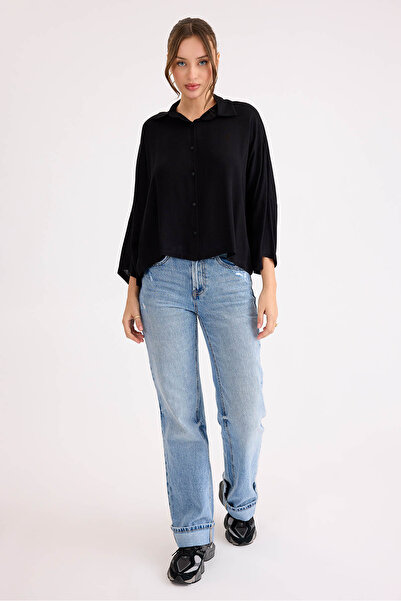 Vitrin Oversize Viscose Linen Shirt
