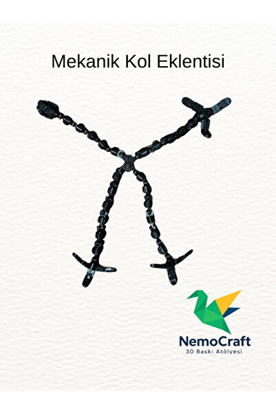 NemoCraft Lucky 13 Oynar Eklemli Robot Figür için Mekanik Kol Eklentisi Siyah(FİGÜR DAHİL DEĞİLDİR)