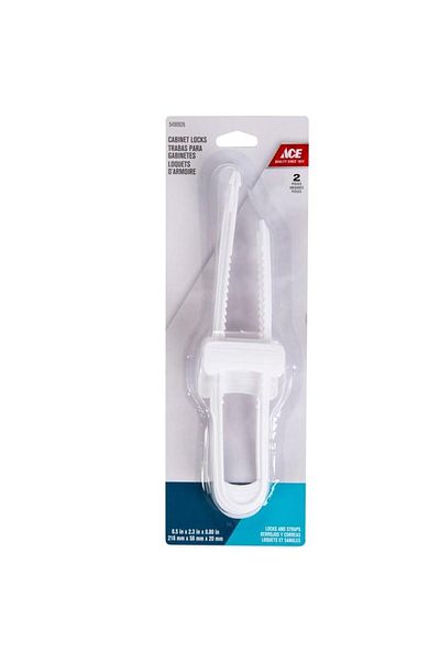 ACE Safety Cabinet Lock (5.8 x 21.6 x 2 cm, White)