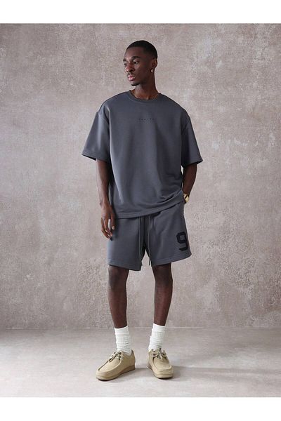 ACTIVE MODA -Men's Short Sleeve Tshirt-Shorts Set Printed Cotton