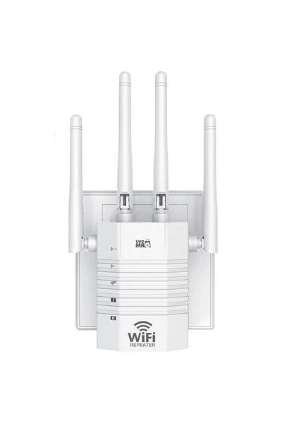 Linomag WiFi Signal Amplifier Linomag®, Dual Band 2.4/5GHz, 4 Antennas, 1200Mbps, 2 LAN, 240m², White