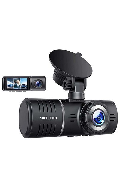 INNOVIX 1080p Dash Cam, 3 Lenses, 170° View, 2.45" IPS, Night Mode, G-Sensor, Loop, SD up to 64GB