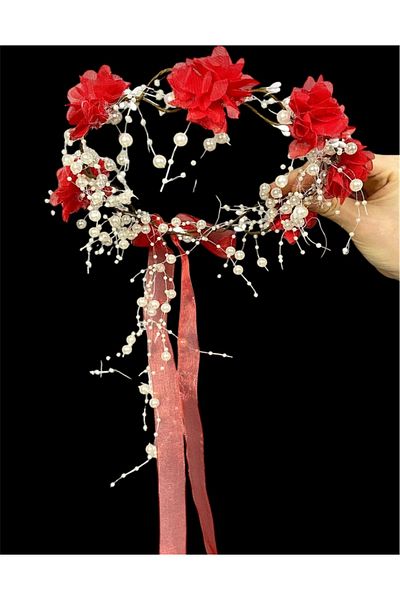 Massaltay Laser Floral Special Design Crown, Bridesmaid Crown, Show Crown, Henna Crown, Outdoor Shooting Crown