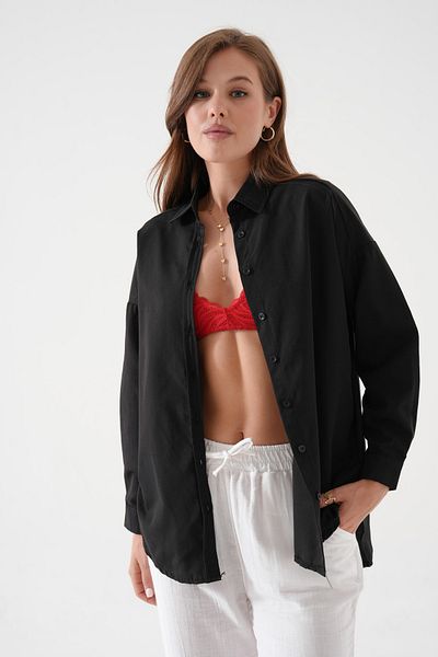QAWWA Tendințe pentru femei și îmbrăcăminte casual oversize și cămăși din bumbac